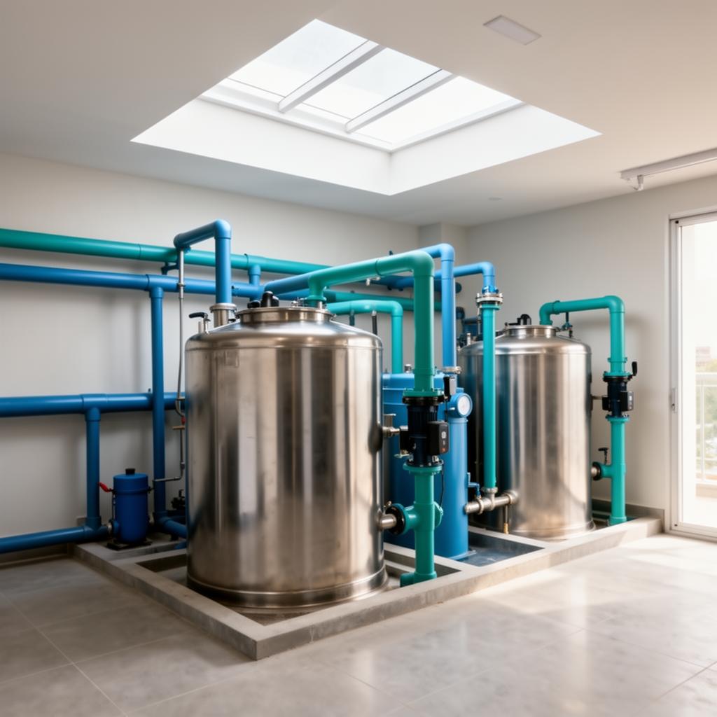 Compact sewage treatment plant